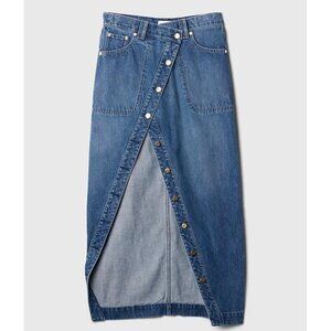 GAP x Doen Denim Midi Skirt – Size 30